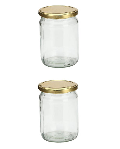 Stylish Clear Glass Cookie Jar for Kitchen Storage Needs | 500 ML | 4 x 5 inches