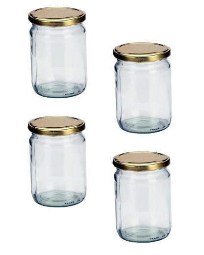 Stylish Clear Glass Cookie Jar for Kitchen Storage Needs | 500 ML | 4 x 5 inches