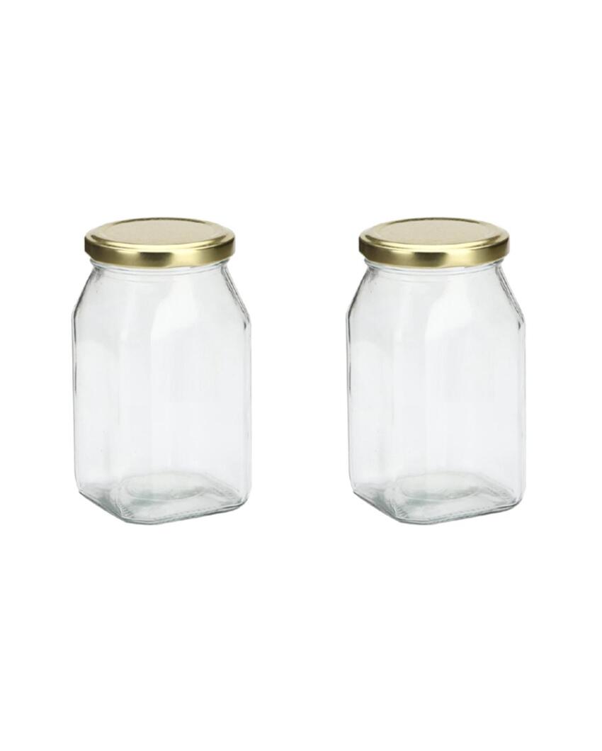 Sleek Clear Glass Cookie Jar for Pantry Organization | 200 ML | 3 x 4 inches