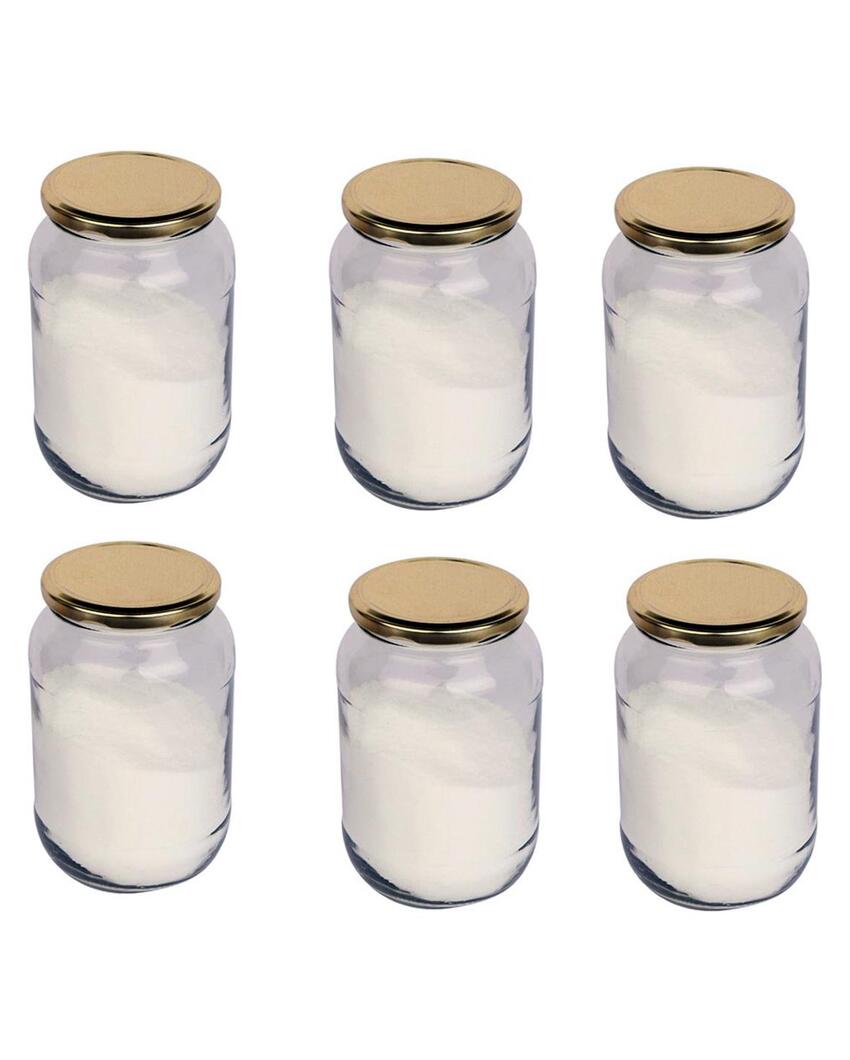 Stylish Clear Glass Cookie Jar for Kitchen Storage | 500 ML | 4 x 5 inches