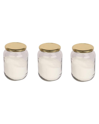 Stylish Clear Glass Cookie Jar for Kitchen Storage | 500 ML | 4 x 5 inches