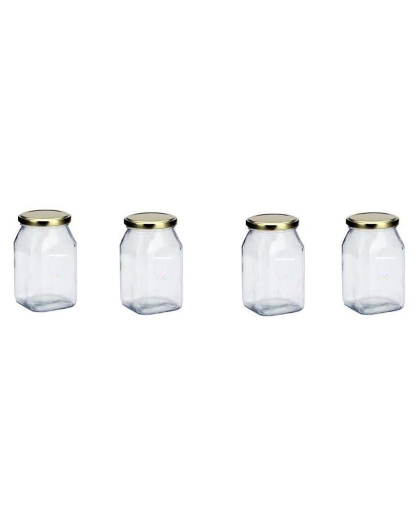 Versatile Clear Glass Cookie Jar for Kitchen Essentials | 400 ML | 3 x 5 inches