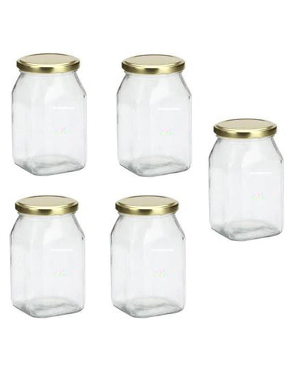 Versatile Clear Glass Cookie Jar for Kitchen Essentials | 400 ML | 3 x 5 inches