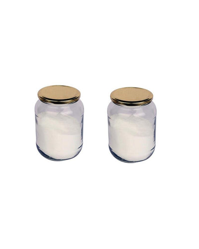 Clear Stylish Glass Cookie Jar for Kitchen and Home Storage | 500 ML | 4 x 5 inches