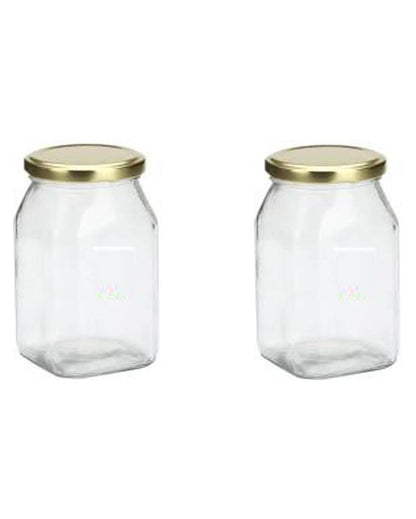 Clear Versatile Glass Cookie Jar for Kitchen and Home | 400 ML | 3 x 5 inches