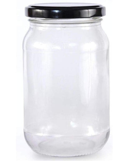 Large Clear Glass Cookie Jar for Home Pantry Organization | 500 ML | 4 x 5 inches