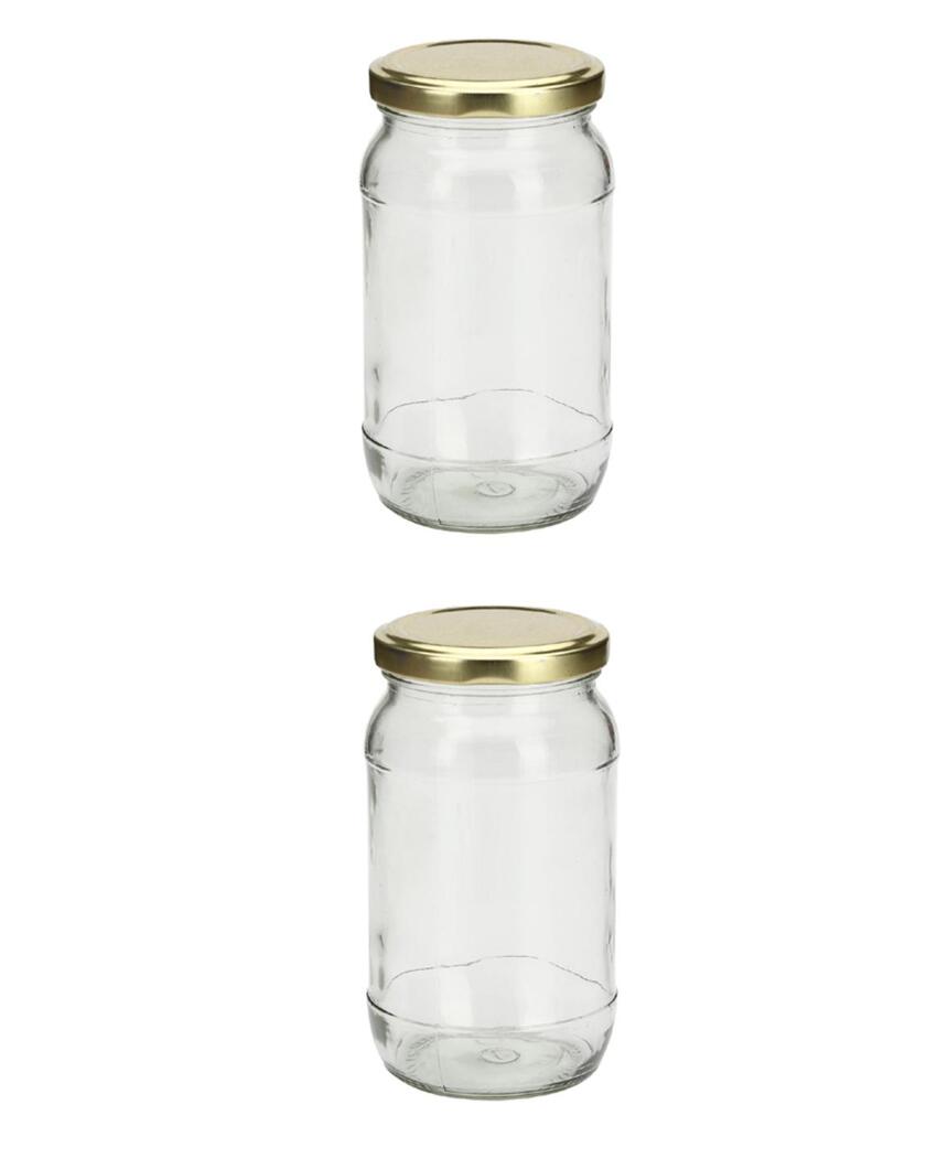 Clear Glass Cookie Jar for Kitchen Essentials | 400 ML | 3 x 6 inches