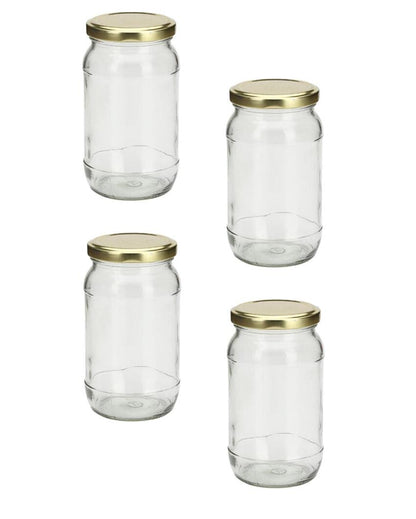 Clear Glass Cookie Jar for Kitchen Essentials | 400 ML | 3 x 6 inches