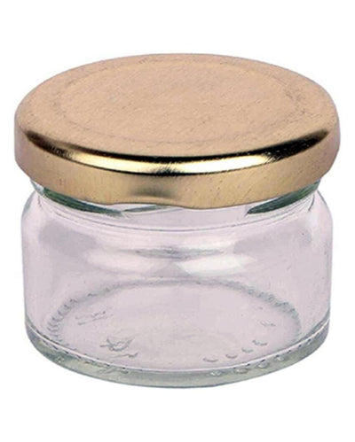 Compact Clear Glass Cookie Jar for Multipurpose Home Use | 50 ML | 2 x 2 inches