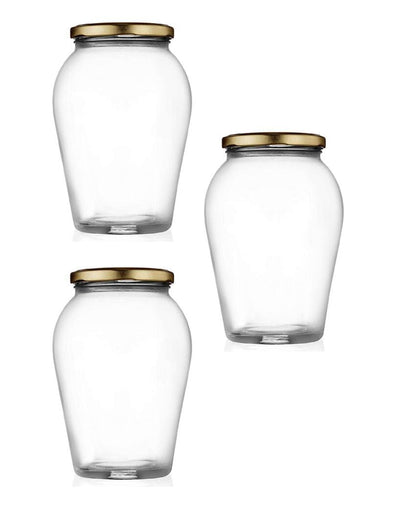 Large Clear Glass Cookie Jar for Efficient Kitchen Storage | 500 ML | 4 x 5 inches