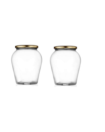 Large Clear Glass Cookie Jar for Efficient Kitchen Storage | 500 ML | 4 x 5 inches