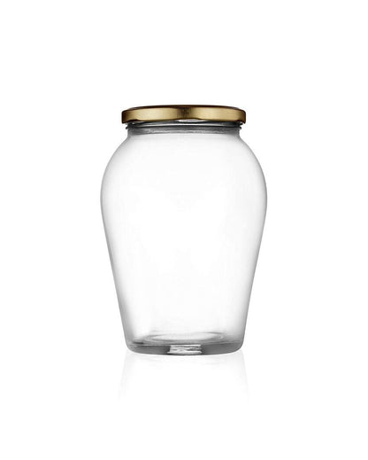 Large Clear Glass Cookie Jar for Efficient Kitchen Storage | 500 ML | 4 x 5 inches