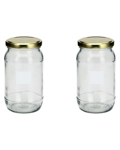 Sleek Clear Glass Cookie Jar for Kitchen and Home Storage | 400 ML | 3 x 6 inches