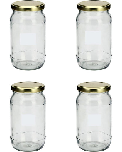 Sleek Clear Glass Cookie Jar for Kitchen and Home Storage | 400 ML | 3 x 6 inches