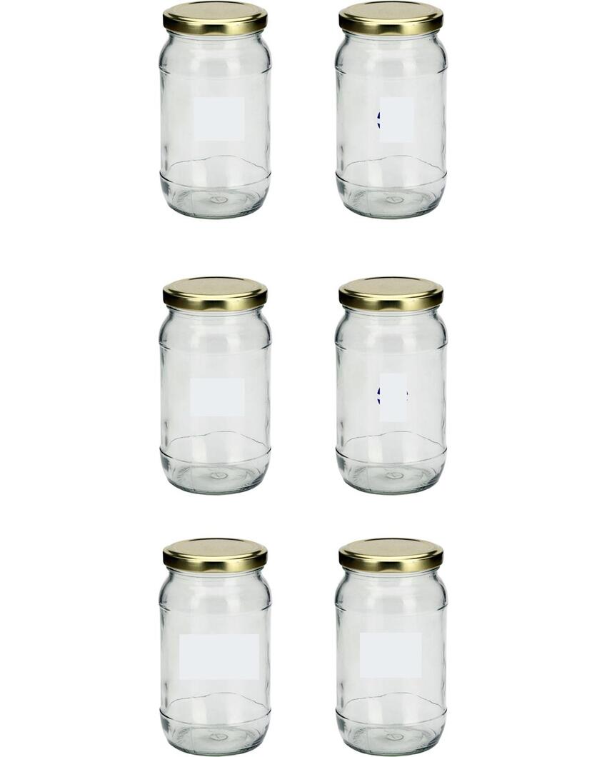 Sleek Clear Glass Cookie Jar for Kitchen and Home Storage | 400 ML | 3 x 6 inches