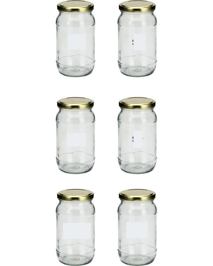 Sleek Clear Glass Cookie Jar for Kitchen and Home Storage | 400 ML | 3 x 6 inches