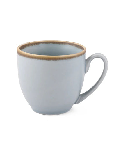 Crackled Matt Finish Porcelain Cups & Saucers | Set Of 12