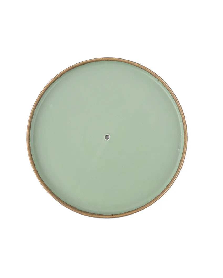 Crackled Porcelain Matt 2 Tier Snack Plate