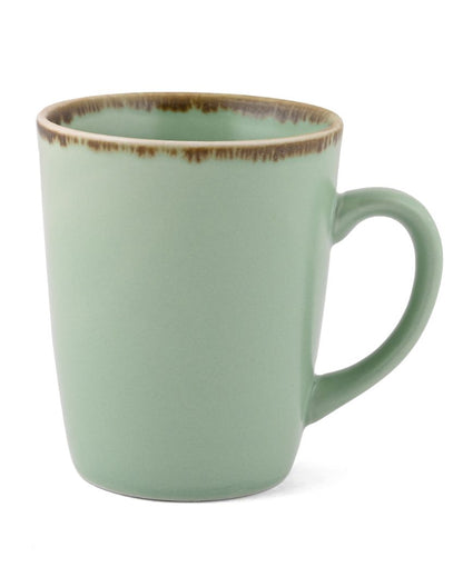 Simple Crackled Matt Finish Porcelain Coffee Mugs | Set Of 6