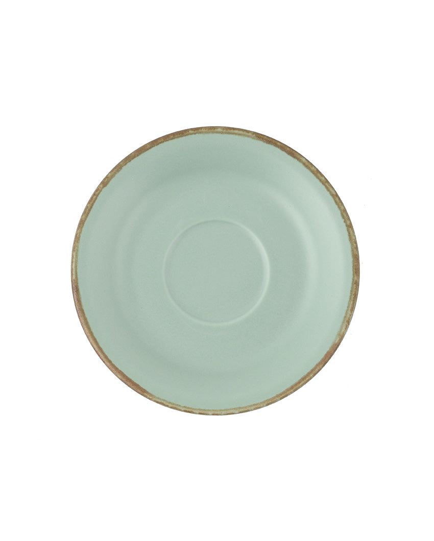 Crackled Matt Finish Porcelain Cups & Saucers | Set Of 12