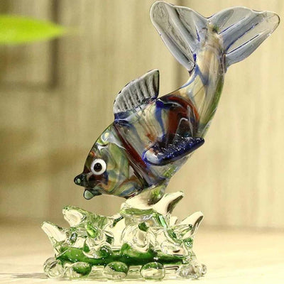 Artistic Fish Crystal Glass Showpiece | 3 x 2 x 4 inches