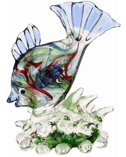 Artistic Fish Crystal Glass Showpiece | 3 x 2 x 4 inches