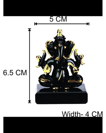 Exquisite Pagri Ganesha Double Face Crystal Glass Showpiece | 2 x 3 inches