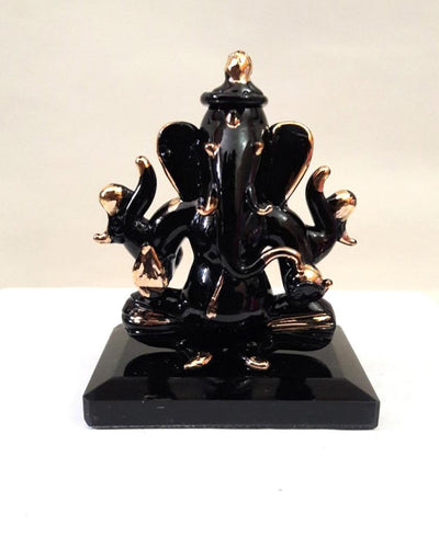 Exquisite Pagri Ganesha Double Face Crystal Glass Showpiece | 2 x 3 inches