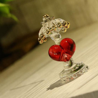 Heart Couple in Ciborium Crystal Glass Showpiece | 2 x 3 inches