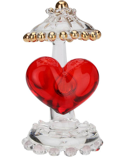 Heart Couple in Ciborium Crystal Glass Showpiece | 2 x 3 inches