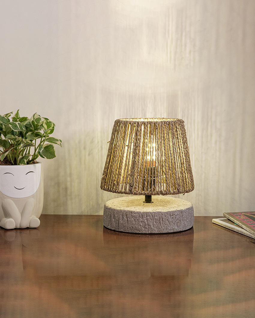Nordic Resin Rope Style Table Lamp Brown