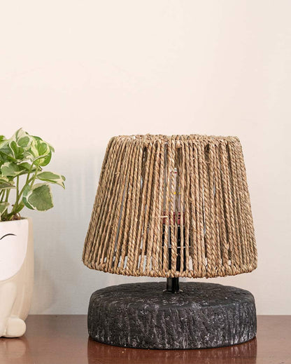 Nordic Resin Rope Style Table Lamp Grey