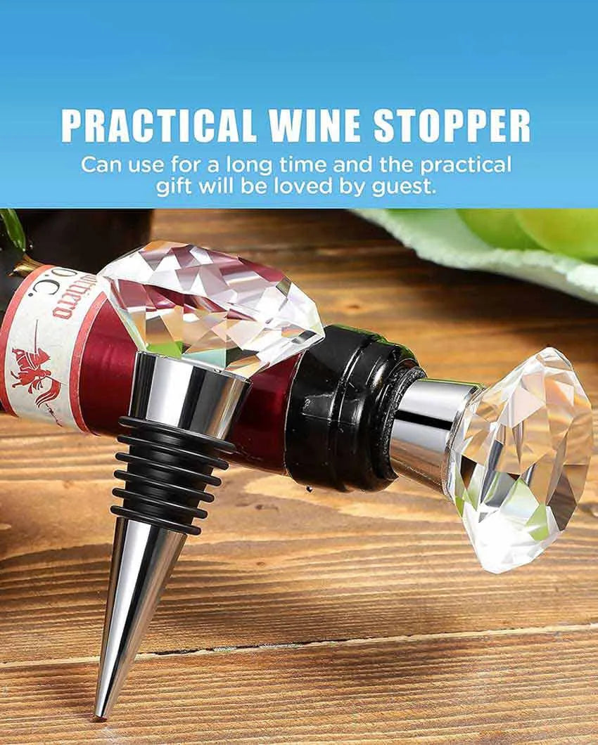 Wine Stoppers Decorative Crystal Diamond Wine Bottle