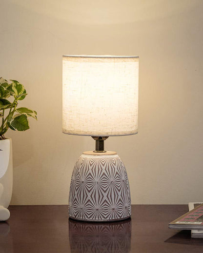 Cottage Terracotta Soft Shade Table Lamp Style 1
