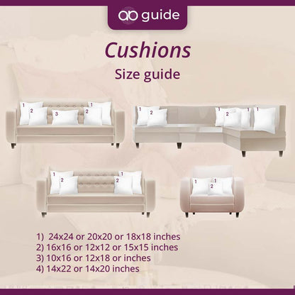 Night Grey Iktara Cotton Cushion Covers | Set of 2 | 15 x 15 inches