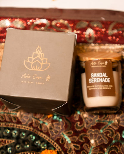 Sandalwood Scented Jar Candle Gift Box