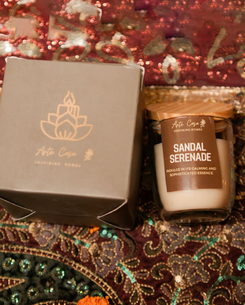 Sandalwood Scented Jar Candle Gift Box