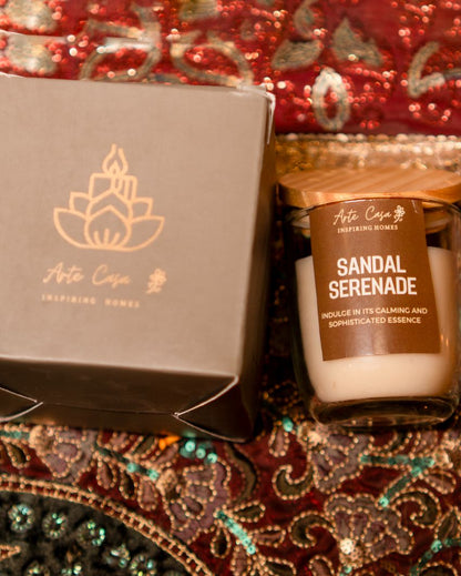 Sandalwood Scented Jar Candle Gift Box