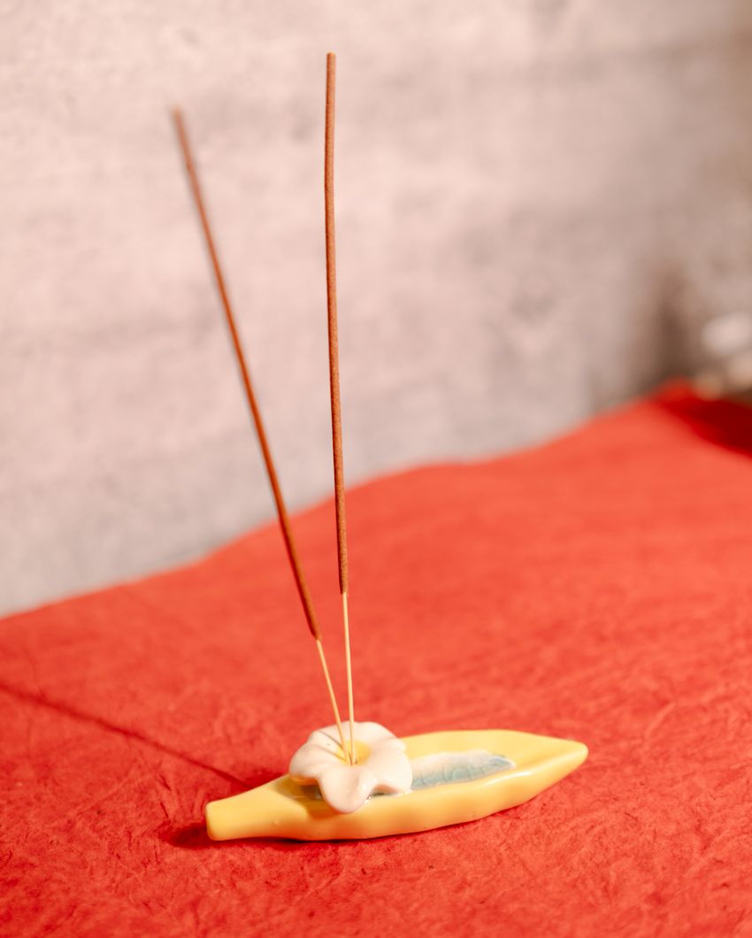 Aesthetic Ceramic Agarbatti Stand | 5 x 2 inches