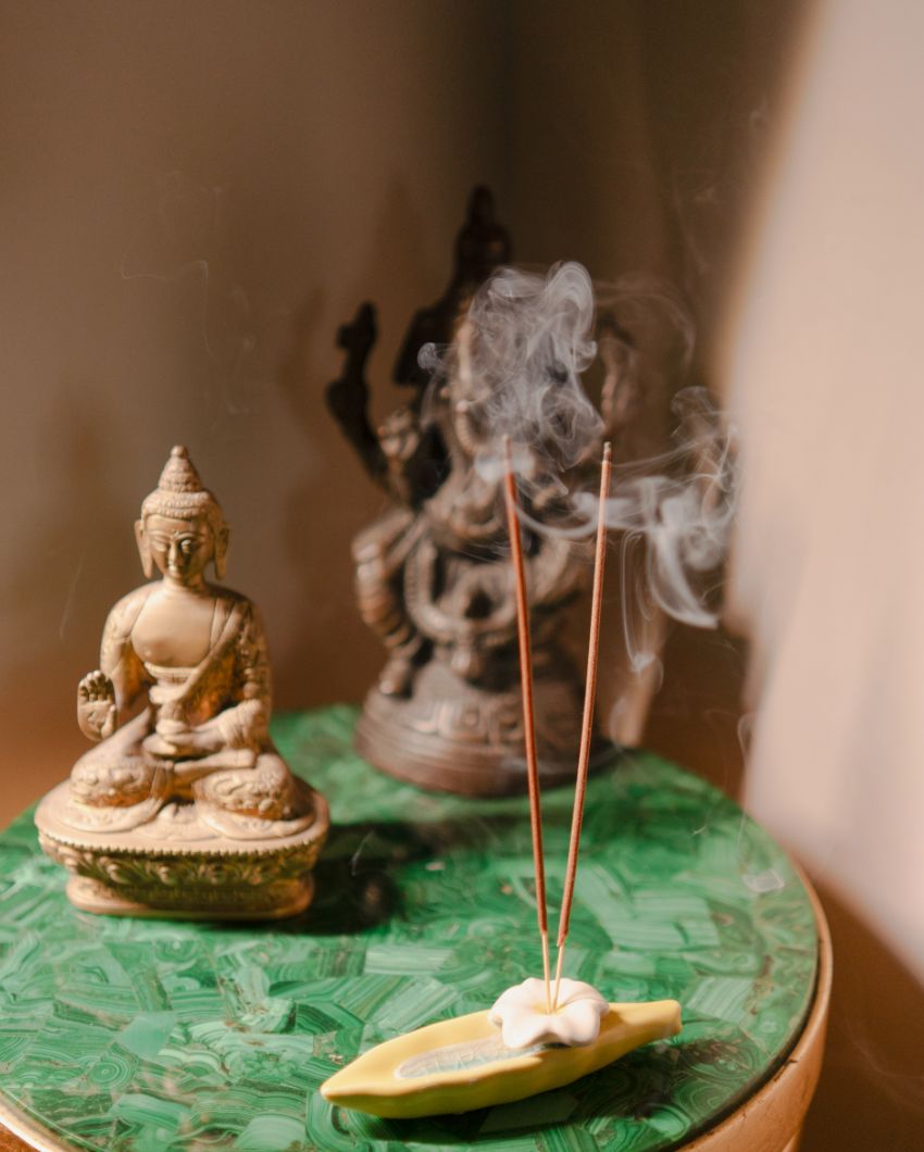 Aesthetic Ceramic Agarbatti Stand | 5 x 2 inches