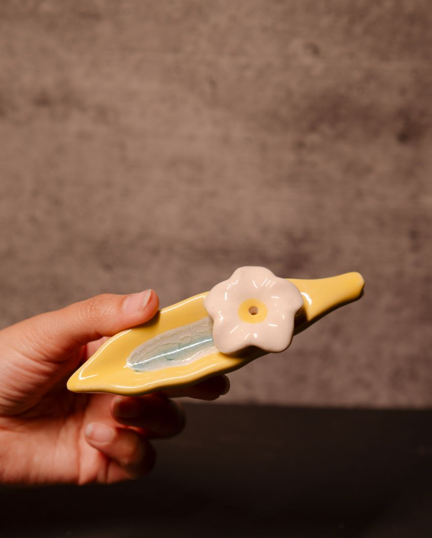 Aesthetic Ceramic Agarbatti Stand | 5 x 2 inches