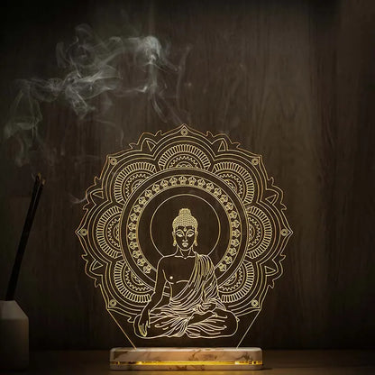 Unique Rechargeable Battery Design Modern Buddha Lamp