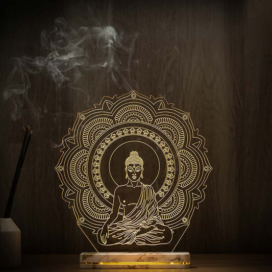 Modern Buddha Lamp | With Rechargeable Battery