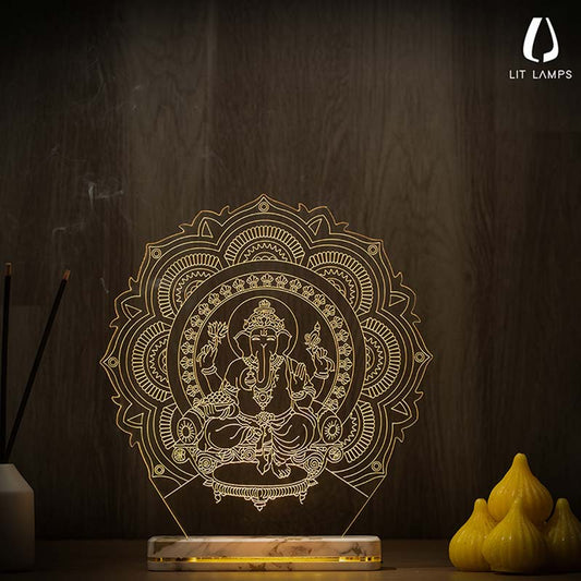 Ganpati Lamp | With Rechargeable Battery