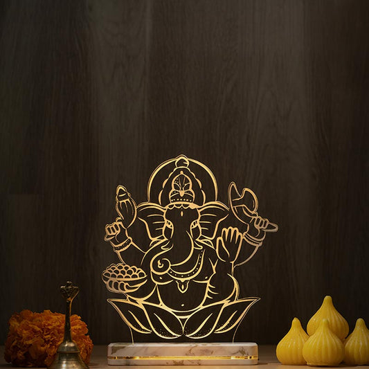 Ganpati Lamp | With Rechargeable Battery