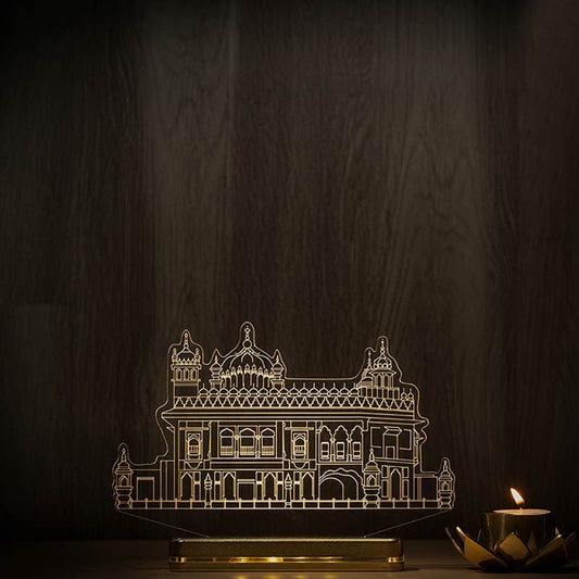 Golden Temple Lamp | With Rechargeable Battery