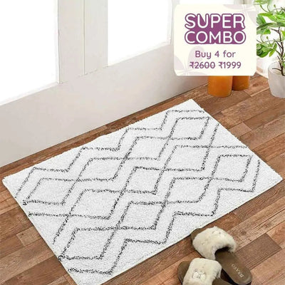 Bohemian Multicolor Tufted Cotton Doormat | 20 x 30 Inches