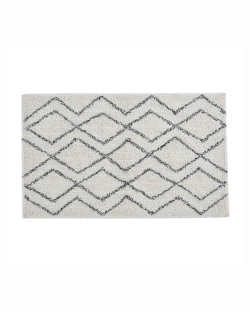 Cotton Multicolor Boho Style Tufted Doormat | 20 X 30 Inches