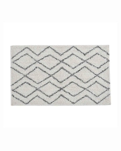 Cotton Multicolor Boho Style Tufted Doormat | 20 X 30 Inches