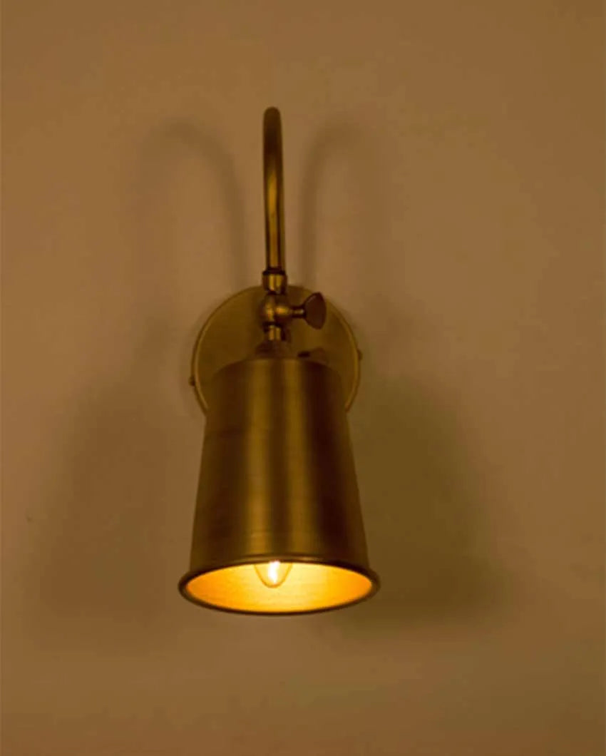 Small Vintage Gold Swivel Steel Wall Sconce